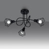 Industrial-style pendant light design of the Sollux Lighting Chandelier ARTEMIS 3S Black
