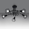 Stylish modern chandeliers represented by the Sollux Lighting Chandelier ARTEMIS 5S black