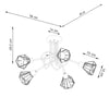 Elegant ceiling fixture showcased by the Sollux Lighting Chandelier ARTEMIS 5S black