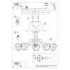 Industrial-style pendant light design of the Sollux Lighting Chandelier ARTEMIS 5S black
