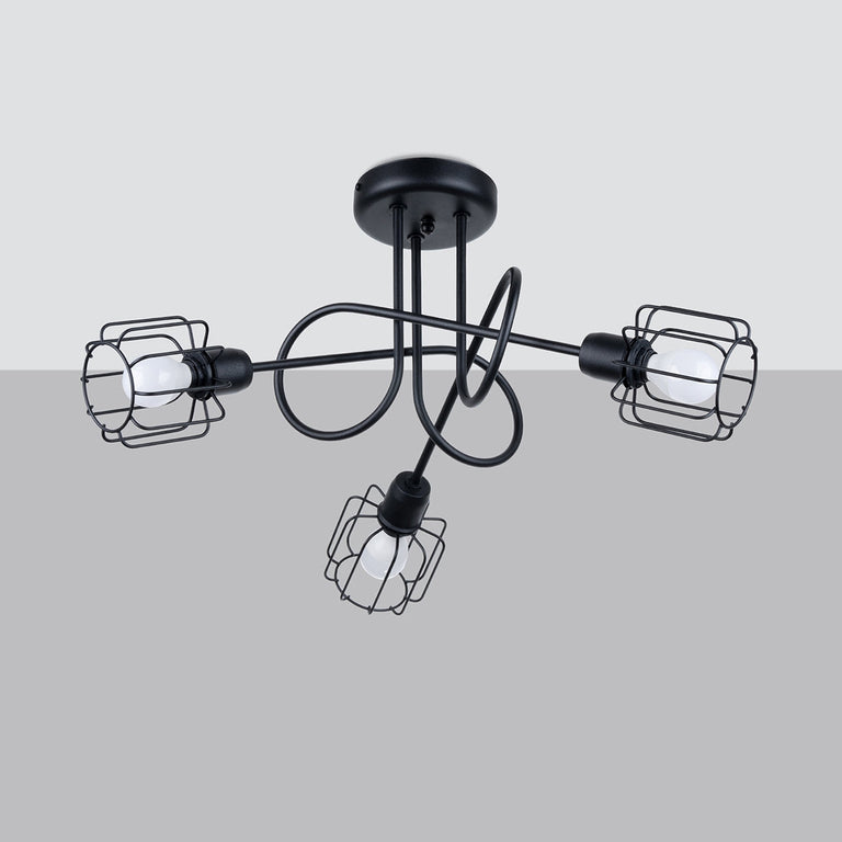 Sollux Lighting Chandelier BELUCI 3S Black