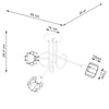 Minimalist hanging lights - Sollux Lighting Chandelier BELUCI 3S black