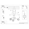 Stylish ceiling lamp for kitchen - Sollux Lighting Chandelier BELUCI 3S black