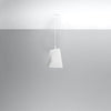 Futuristic chandelier light Sollux Lighting Chandelier BLUM 1 White