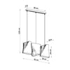 Bedroom chandelier Sollux Lighting Chandelier BLUM 3 White