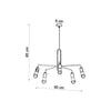 Sollux Lighting Chandelier DUOMO 5 avant-garde pendant ceiling lights