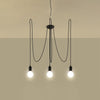 Artistic ceiling light fixture Sollux Lighting Chandelier EDISON 3 Black
