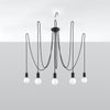 Modern chandelier light Sollux Lighting  Chandelier EDISON 5 black
