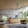 Artistic ceiling light fixture Sollux Lighting Chandelier EDISON 5 black