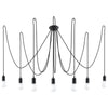Black pendant lighting Sollux Lighting Chandelier EDISON 7 black