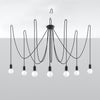 Modern chandelier light Sollux Lighting  Chandelier EDISON 7 black