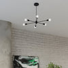 Black ceiling lamp for kitchen and office spaces