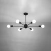 Black ceiling lamp for kitchen and office spaces
