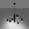 Ceiling lamps for kitchen Sollux Lighting Chandelier LEMMI 6 Black.
