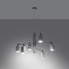 White chandelier Sollux Lighting Chandelier LEMMI 6 for modern homes.
