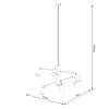 Minimalist hanging lights Sollux Lighting Chandelier LEMMI 6 White.
