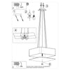 Bedroom chandelier Sollux Lighting Chandelier LOKKO 45 white