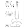 Sollux Lighting Chandelier LOKKO 55 White bedroom chandelier