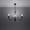 Ceiling light fixture Sollux Lighting Chandelier MINERWA  3 black