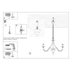 Bedroom chandelier Sollux Lighting Chandelier MINERWA 3 black
