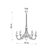 Sollux Lighting Chandelier MINERWA 5 White with curved metal arms