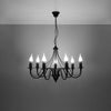 Ceiling light fixture Sollux Lighting Chandelier MINERWA 7 black