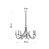 Modern hanging lights Sollux Lighting Chandelier MINERWA 7 black
