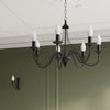 Classic pendants Sollux Lighting Chandelier MINERWA 7 black