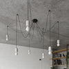 Industrial ceiling light fixture in chic decor.
