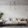 Innovative island lights featuring the Sollux Lighting NESO 7.
