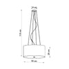 Hanging lights Sollux Lighting Chandelier OTTO 50 White

