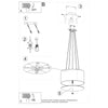 Ceiling lamps for kitchen Sollux Lighting Chandelier OTTO 50 White
