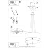 Chandelier OTTO 70 black -  Ideal ceiling light fixture for modern spaces