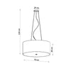 Stylish pendant chandelier for your living room Chandelier OTTO 70 white