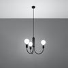Ceiling lamps for kitchen Sollux Lighting Chandelier PICCOLO 3 black