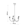 Chandelier light Sollux Lighting Chandelier PICCOLO 5 Black
