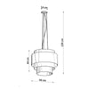 Hanging lights Sollux Lighting Chandelier REFLEXION 50 white