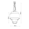 Hanging lights Sollux Lighting Chandelier REFLEXION 80 white