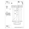 Contemporary ceiling light Sollux Lighting Chandelier RIO 2 55/78 golden LED 3000K