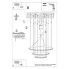 Modern Sollux Lighting Chandelier RIO 3 55/78/110 white LED 3000K