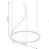 Stylish ceiling light fixture with RISA 120 black LED 3000K