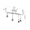 Versatile pendant light that adds modern elegance to any space Chandelier SALAMANCA 4 black
