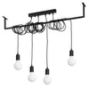 Ideal ceiling light fixture for a wide range of spaces Chandelier SALAMANCA 4 black