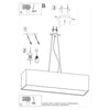 Ceiling light fixture Sollux Lighting Chandelier SANTA 120 white