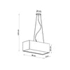 Perfect for bedrooms, hallways, and staircases Chandelier SANTA BIS 80 black