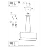 Oblong shape ideal for small rooms
Chandelier SANTA BIS 80 black