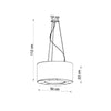 Stylish ceiling light fixture Sollux Lighting SATURNO 50 in white
