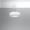 Elegant pendant light Sollux Lighting Chandelier SATURNO 70 White

