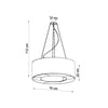 Stylish hanging lights Sollux Lighting Chandelier SATURNO 70 White
