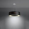 Geometric pendant light fitting Sollux Lighting Chandelier SATURNO 70 black